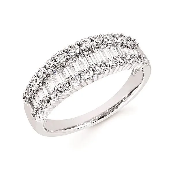 1 Ctw. Prong Set Baguette & Round Diamond Fashion Ring In 14K Gold Conti Jewelers Endwell, NY