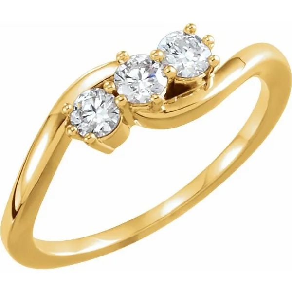 1/3cttw Lab-Grown Diamond 3-Stone Ring in 14k Yellow Gold Conti Jewelers Endwell, NY