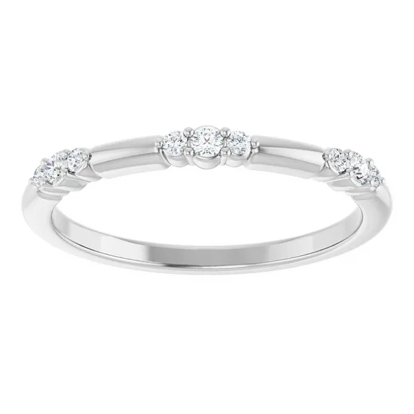 1/8ct. tw. Alternating Lab-Grown Diamond Stackable Band in 14k White Gold Image 2 Conti Jewelers Endwell, NY