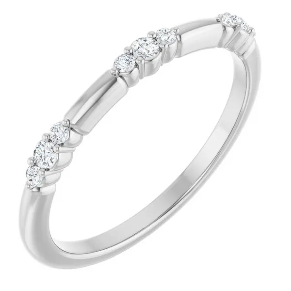 1/8ct. tw. Alternating Lab-Grown Diamond Stackable Band in 14k White Gold Conti Jewelers Endwell, NY