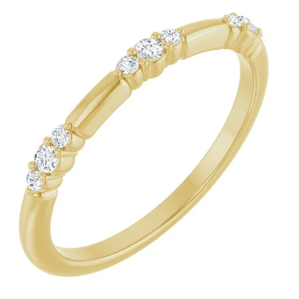 14k Yellow Gold 1/8cttw Lab-Grown Diamond Stackable Band Conti Jewelers Endwell, NY