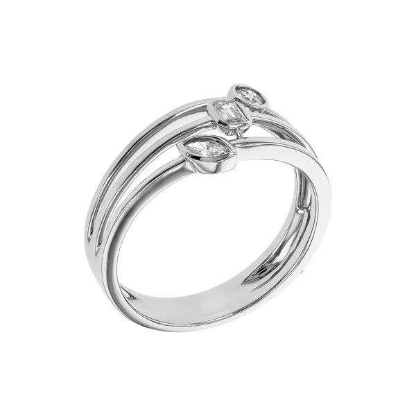 1/4ct. tw. Diamond Three-Stone Ring  in 14k White Gold Image 2 Conti Jewelers Endwell, NY