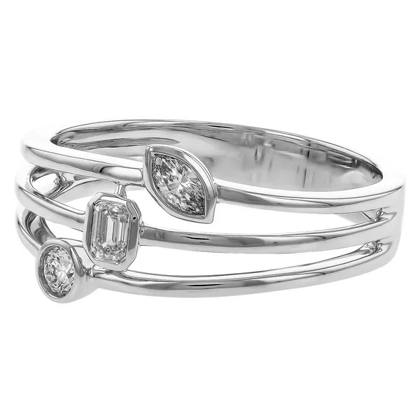 1/4ct. tw. Diamond Three-Stone Ring  in 14k White Gold Image 3 Conti Jewelers Endwell, NY