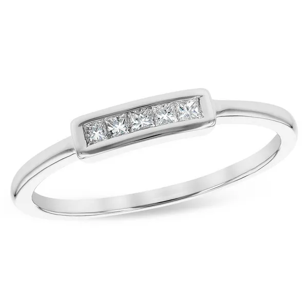 1/10th Ctw. Diamond Bar Stacking Ring in 14k White Gold Conti Jewelers Endwell, NY