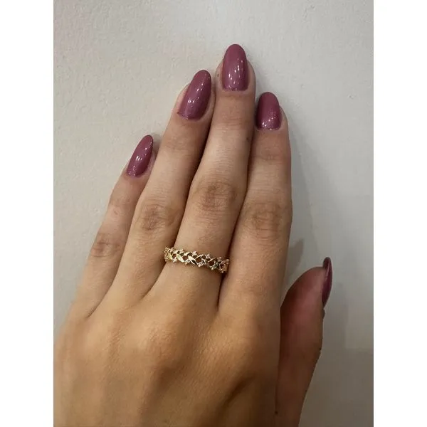 0.08cttw Diamond Leaf Ring in 14k Yellow Gold Image 2 Conti Jewelers Endwell, NY