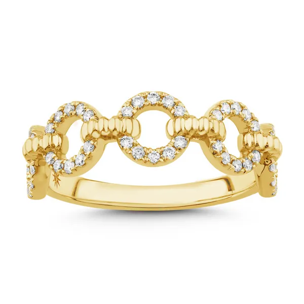 14k Yellow Gold 1/4cttw Diamond Five Circle Link Ring Conti Jewelers Endwell, NY