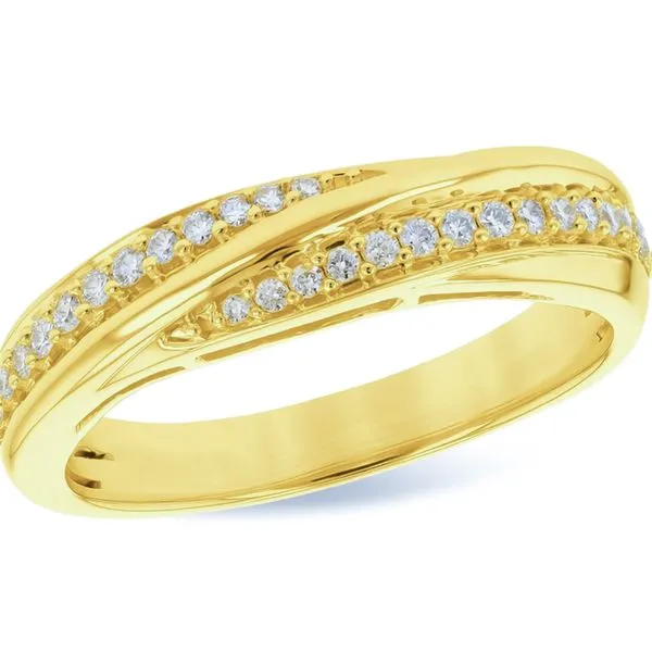 14 Ctw. Diamond Twist Wedding Ring in 14k Yellow Gold Image 2 Conti Jewelers Endwell, NY