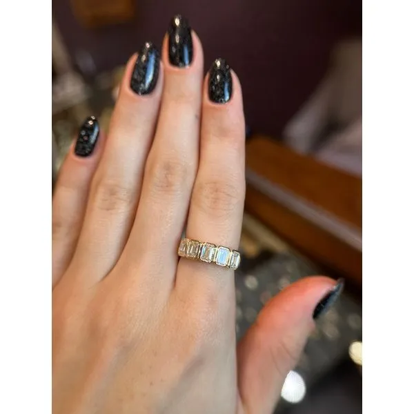 14k Yellow Gold 2cttw Lab Diamonds Emerald cut Bezel Ring Image 2 Conti Jewelers Endwell, NY