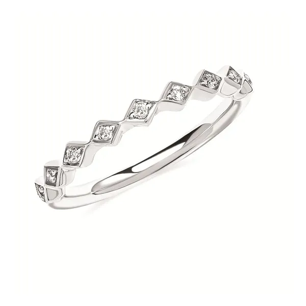 Sterling Silver 0.1cttw Diamond Kite Shapes Ring Sz 7 Conti Jewelers Endwell, NY