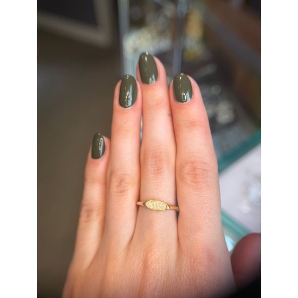 14k YG 0.05cttw Dia Pave Cluster Ring Sz 6.5 Image 2 Conti Jewelers Endwell, NY