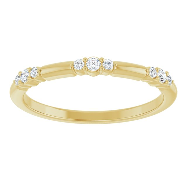 14k Yellow Gold 1/8cttw Lab-Grown Diamond Stackable Band Image 2 Conti Jewelers Endwell, NY