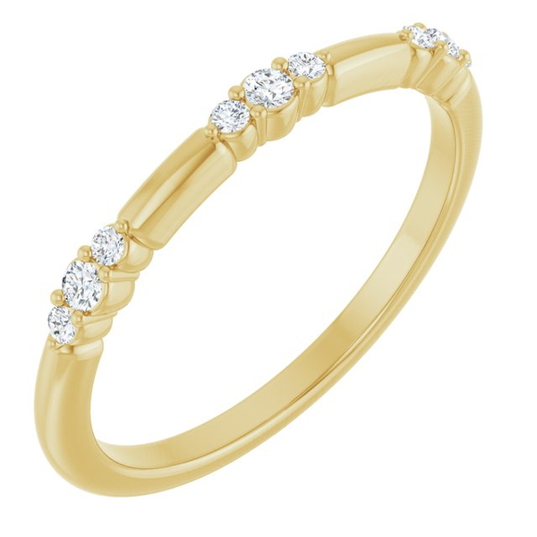 14k Yellow Gold 1/8cttw Lab-Grown Diamond Stackable Band Conti Jewelers Endwell, NY
