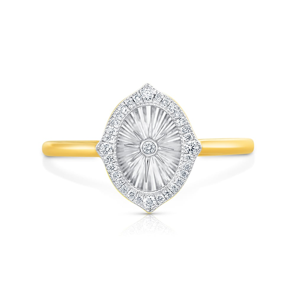 .09 Ctw Diamond Starburst Ring in 14k Yellow Gold Conti Jewelers Endwell, NY