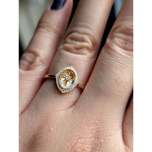 .09 Ctw Diamond Starburst Ring in 14k Yellow Gold Image 3 Conti Jewelers Endwell, NY