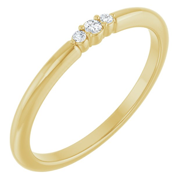 14k Yellow Gold .03cttw Diamond Stacking Band Conti Jewelers Endwell, NY