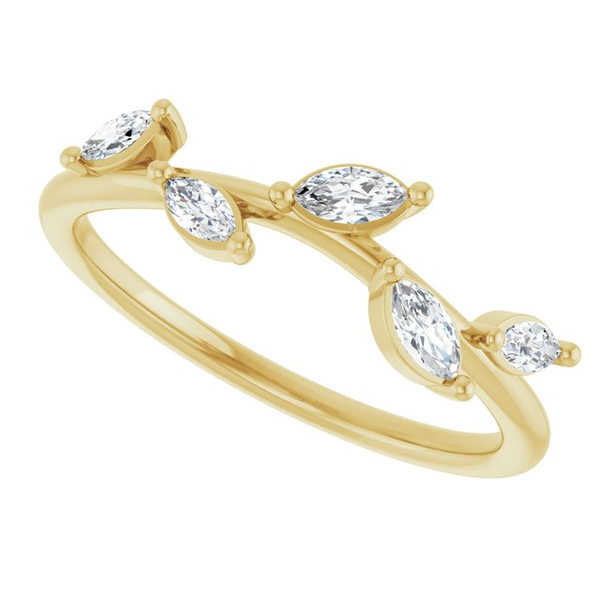 14k YG .25cttw Lab Dia MQ Vine ring Conti Jewelers Endwell, NY