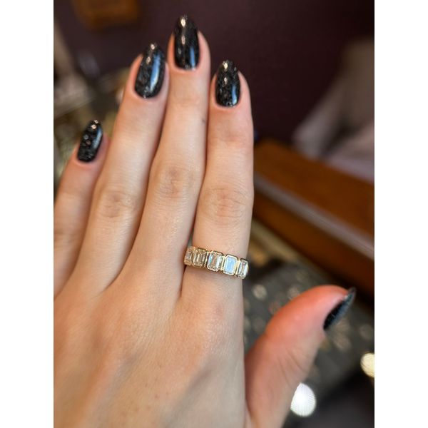 14k Yellow Gold 2cttw Lab Diamonds Emerald cut Bezel Ring Image 2 Conti Jewelers Endwell, NY