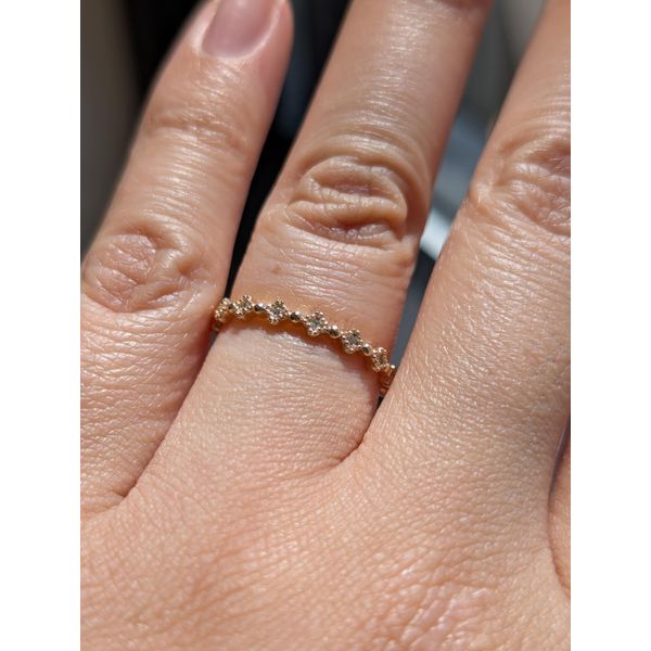 14k Yellow Gold 0.03cttw Diamond Clover Ring Sz 6.5 Image 2 Conti Jewelers Endwell, NY