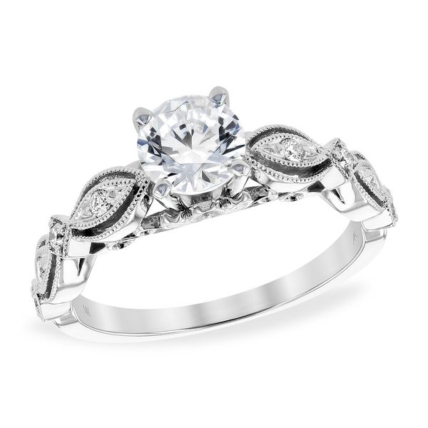 .12cttw Diamond Solitaire Semi-Mount for 1 ct Center in 14k White Gold Conti Jewelers Endwell, NY