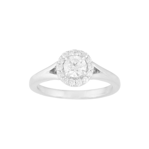 14k White Gold Diamond Halo Semi Mount Conti Jewelers Endwell, NY