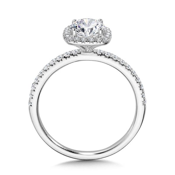 .34ct tw. Classic Diamond Halo Semi-Mounting in 14k White Gold Image 2 Conti Jewelers Endwell, NY