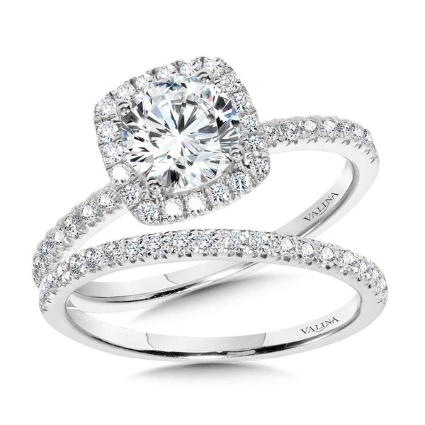 .34ct tw. Classic Diamond Halo Semi-Mounting in 14k White Gold Image 3 Conti Jewelers Endwell, NY