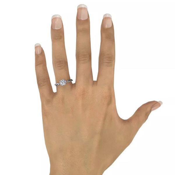 Elegantly Twisted Engagement Ring Image 2 Conti Jewelers Endwell, NY