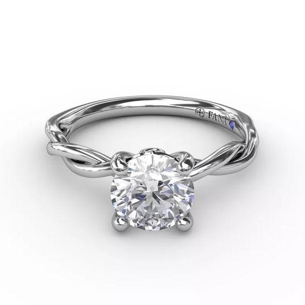 Elegantly Twisted Engagement Ring Image 3 Conti Jewelers Endwell, NY