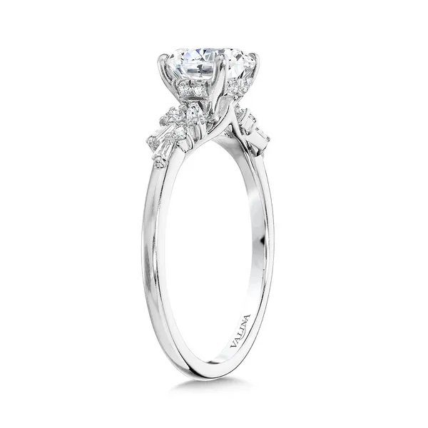 Abstract Baguette Diamond & Hidden Halo Engagement Ring Image 2 Conti Jewelers Endwell, NY