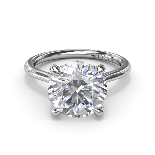 Classic Hidden Halo Diamond Engagement Ring Image 2 Conti Jewelers Endwell, NY