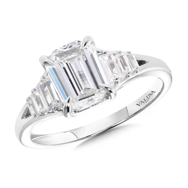 Emerald-Cut Diamond Split Shank Engagement Ring Conti Jewelers Endwell, NY