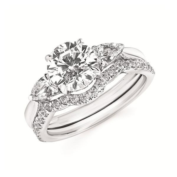 3/8th Ctw. Diamond Three Stone Engagement Ring in 14k White Gold Image 2 Conti Jewelers Endwell, NY