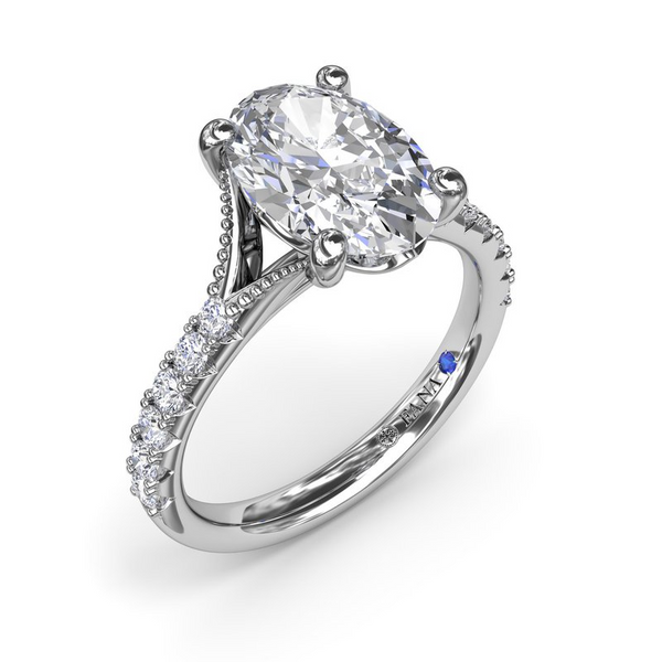 14k WG .36cttw Dia Semi w. 10.5x7mm OV Ctr Sz 6.5 Conti Jewelers Endwell, NY