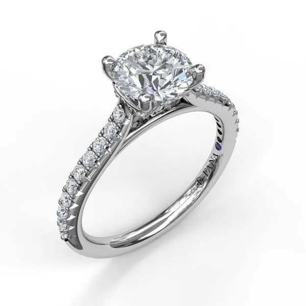 Classic Round Diamond Engagement Ring in 14k White Gold Conti Jewelers Endwell, NY
