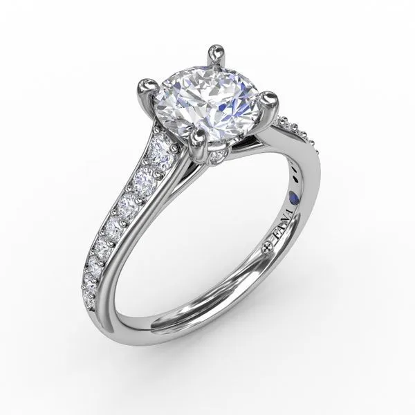 Classic Round Diamond Solitaire Engagement Ring in 14k White Gold Conti Jewelers Endwell, NY