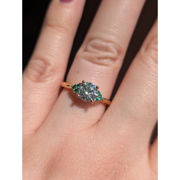 Sophisticated Side Cluster Diamond Engagement Ring Image 4 Conti Jewelers Endwell, NY