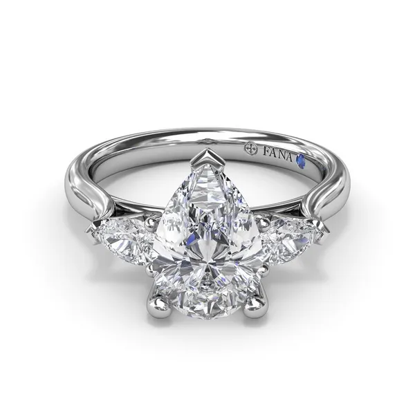 0.41 Ctw. Diamond Three-Stone Pear Engagement Ring in 14k White Gold Image 3 Conti Jewelers Endwell, NY