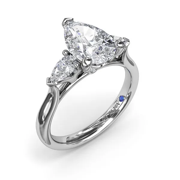 0.41 Ctw. Diamond Three-Stone Pear Engagement Ring in 14k White Gold Conti Jewelers Endwell, NY