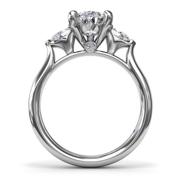0.41 Ctw. Diamond Three-Stone Pear Engagement Ring in 14k White Gold Image 2 Conti Jewelers Endwell, NY