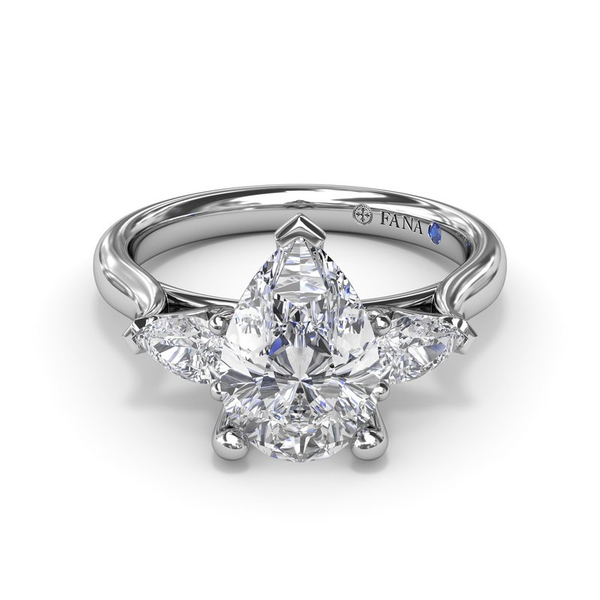 0.41 Ctw. Diamond Three-Stone Pear Engagement Ring in 14k White Gold Image 3 Conti Jewelers Endwell, NY