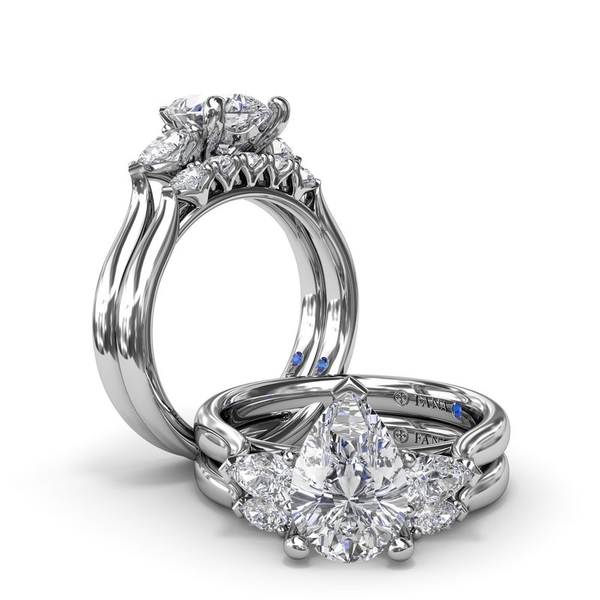 0.41 Ctw. Diamond Three-Stone Pear Engagement Ring in 14k White Gold Image 4 Conti Jewelers Endwell, NY