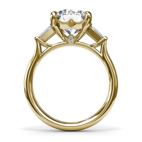 3 Ctw. Diamond with Tapered Baguettes Engagment Ring in 14k Yellow Gold Image 2 Conti Jewelers Endwell, NY
