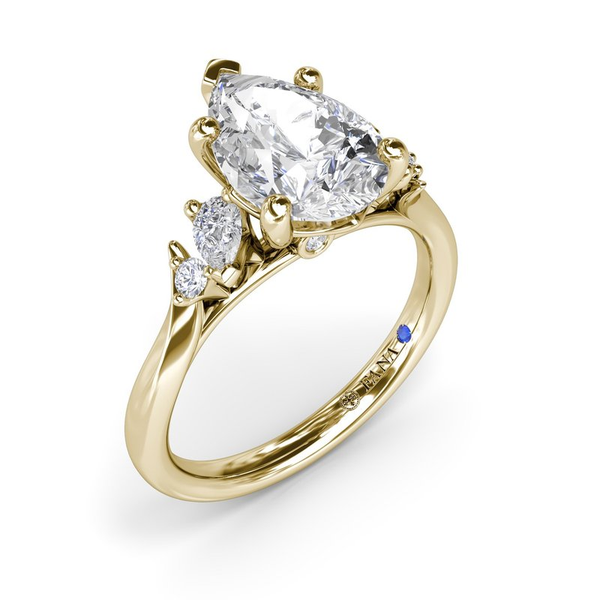 14k YG Engagement Ring 0.25cttw Dia w/7.5x11mm Center Sz 6.5 Conti Jewelers Endwell, NY