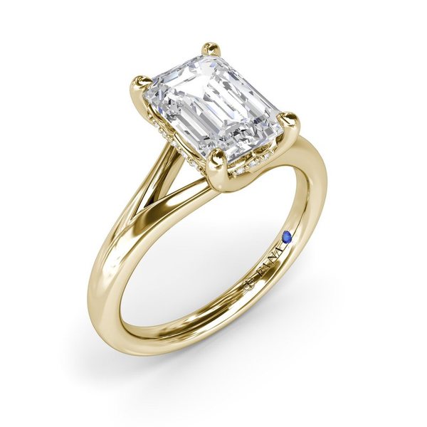 14k YG Engagement Ring 0.06cttw Dia w/ 8.5x6.5mm Center Sz 6.5 Conti Jewelers Endwell, NY