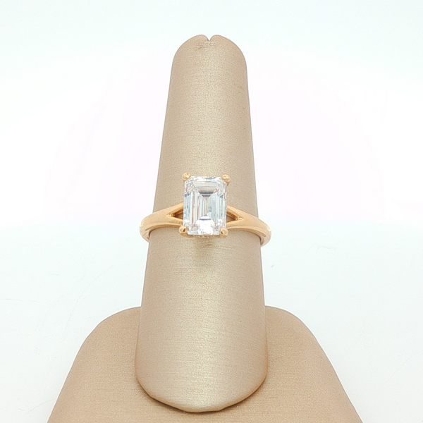 14k YG Engagement Ring 0.06cttw Dia w/ 8.5x6.5mm Center Sz 6.5 Conti Jewelers Endwell, NY