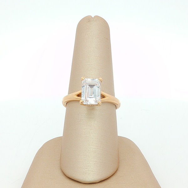 14k YG Engagement Ring 0.06cttw Dia w/ 8.5x6.5mm Center Sz 6.5 Image 2 Conti Jewelers Endwell, NY