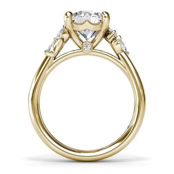 14k YG Engagement Ring 0.24cttw Dia w/8mm Center Sz 6.5 Image 2 Conti Jewelers Endwell, NY