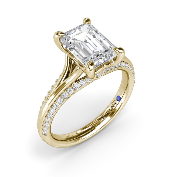 14k YG Semi Mounting 0.25cttw Dia w/3ct Center Sz 6.5 Conti Jewelers Endwell, NY