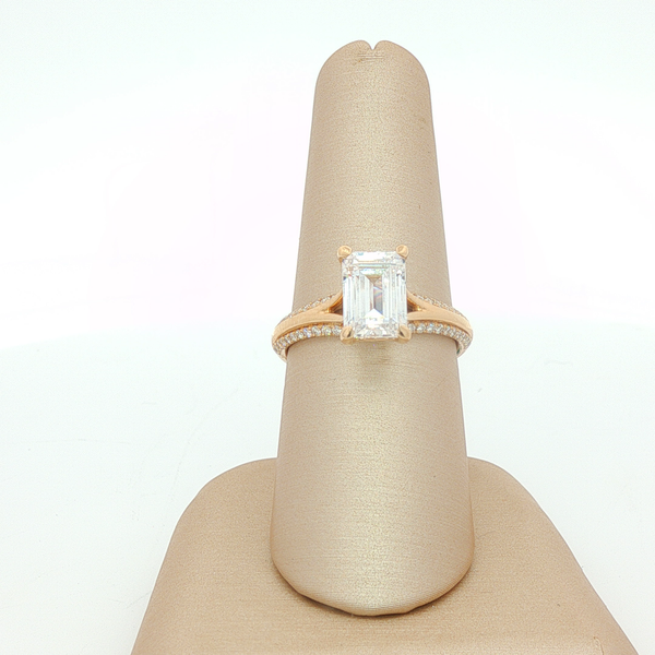 14k YG Semi Mounting 0.25cttw Dia w/3ct Center Sz 6.5 Image 2 Conti Jewelers Endwell, NY