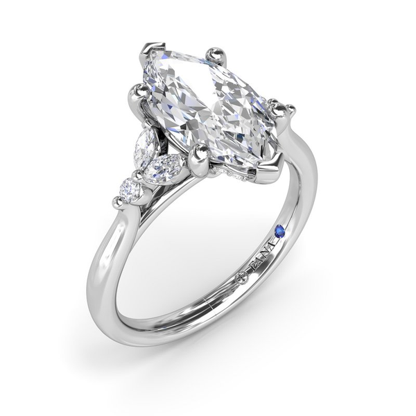 14k WG Semi Mounting 0.26cttw Dia w/ 4ct Center Sz 6.5 Conti Jewelers Endwell, NY